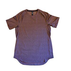 Lululemon Men's Medium Drysense Short-Sleeve Shirt Maroon Brown EUC Athletic Gym
